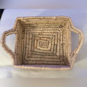 Woven Square Basket with Handles